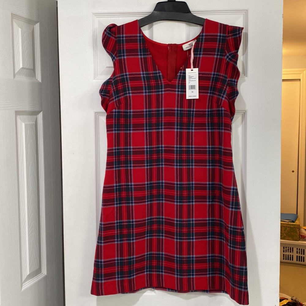 🎄🆕Vineyard Vines Tartan Shift Dress, Size 10🎄 - Picture 1 of 10